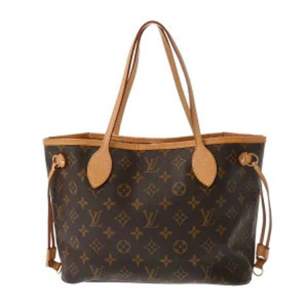 Louis Vuitton Monogram Neverfull Brown Beige Cream Canvas Tote Bag